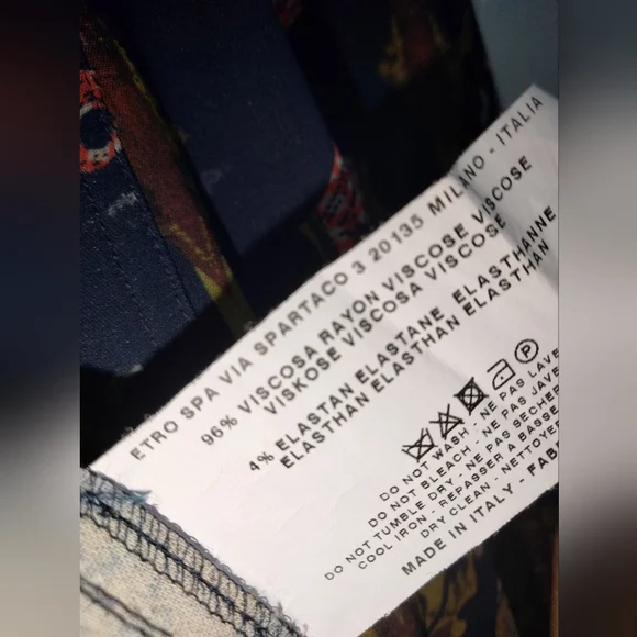 Etro (Size 48) Multicolor Jacquard Patterned LS Button Down Front Pocket Jacket